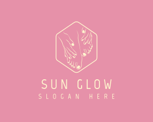 Tanning - Floral Nude Nature logo design