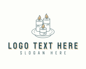 Candle - Candlestick Home Decor logo design