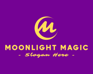 Mystical Crescent Moon logo design