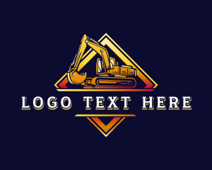 Heavy Machinery - Excavator Machinery Construction logo design