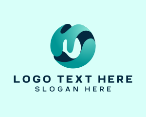 Logistics - Modern Globe Wave Sphere logo design