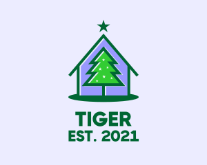 Festival - Christmas Tree House logo design