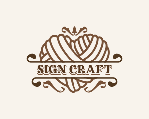 Heart Yarn Crafts logo design