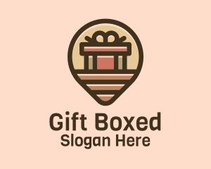 Present - Gift Factory Location Pin logo design