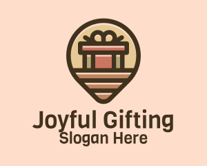 Gift - Gift Factory Location Pin logo design