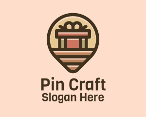 Pin - Gift Factory Location Pin logo design