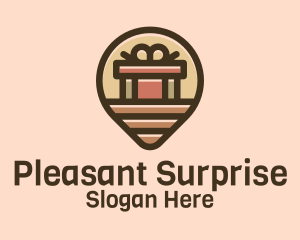 Surprise - Gift Factory Location Pin logo design