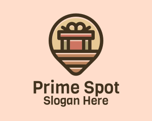 Location - Gift Factory Location Pin logo design