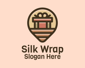 Gift Factory Location Pin logo design