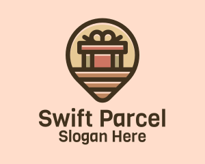 Parcel - Gift Factory Location Pin logo design