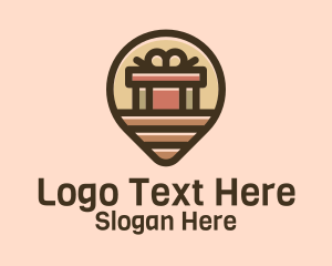 Factory - Gift Factory Location Pin logo design