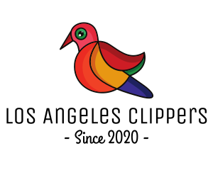 Colorful - Colorful Sparrow Outline logo design