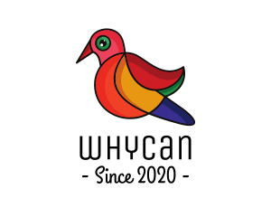 Flying - Colorful Sparrow Outline logo design