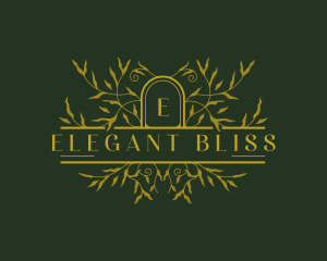 Leaves Botanical Wreath Logo