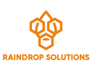 Drop - Industrial Hexagon Drop logo design