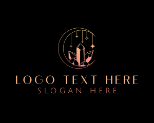 Lunar - Mystic Gem Stone logo design