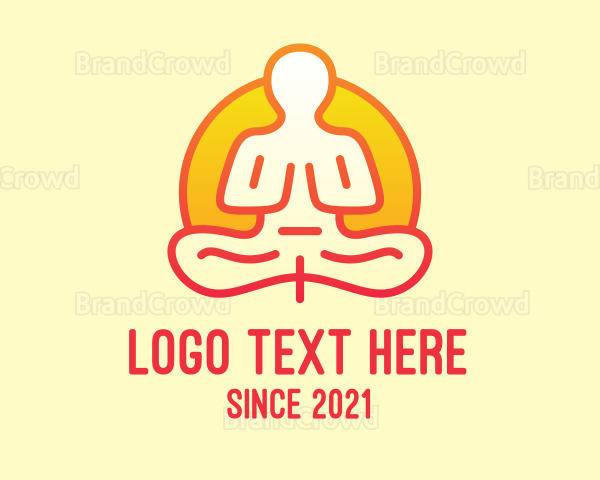 Yoga Meditation Guru Logo