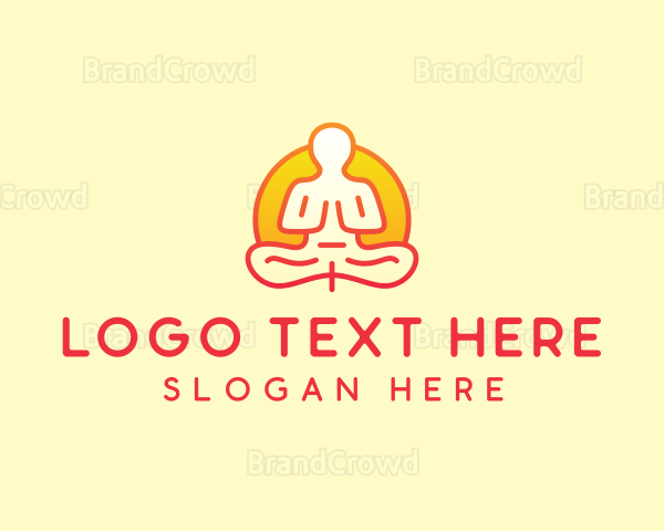 Yoga Meditation Wellness Logo