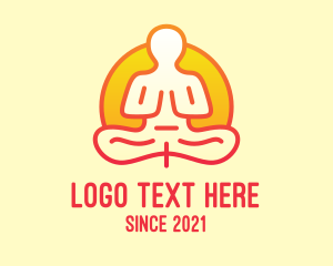 Peace - Yoga Meditation Guru logo design