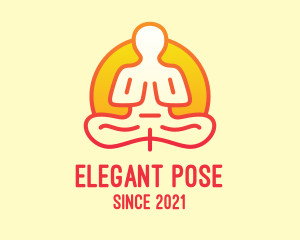 Pose - Yoga Meditation Guru logo design