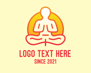 Stretching - Yoga Meditation Guru logo design