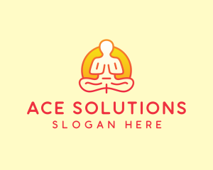 Yoga Meditation Wellness logo design