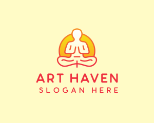 Yoga Meditation Wellness logo design