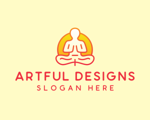 Yoga Meditation Wellness logo design