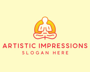 Yoga Meditation Wellness logo design