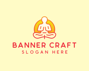 Yoga Meditation Wellness logo design