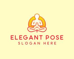 Pose - Yoga Meditation Wellness logo design