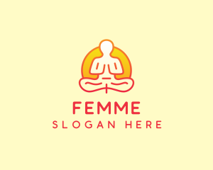 Yoga Meditation Wellness logo design