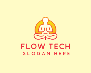 Yoga Meditation Wellness logo design