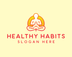 Yoga Meditation Wellness logo design