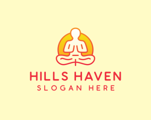 Yoga Meditation Wellness logo design