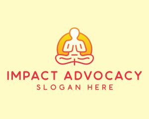 Yoga Meditation Wellness logo design