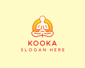 Yoga Meditation Wellness logo design