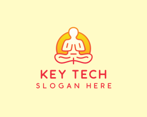 Yoga Meditation Wellness logo design