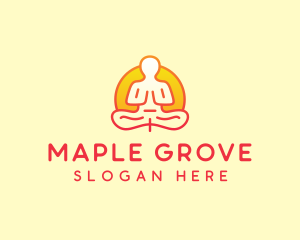 Yoga Meditation Wellness logo design