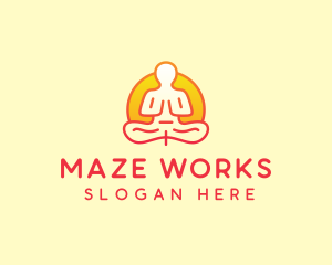 Yoga Meditation Wellness logo design