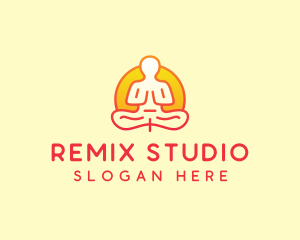 Yoga Meditation Wellness logo design