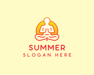 Yoga Meditation Wellness logo design