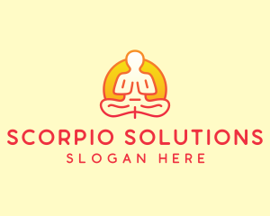 Yoga Meditation Wellness logo design