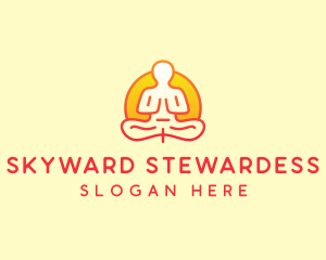 Yoga Meditation Wellness logo design