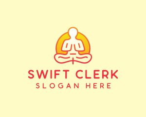 Yoga Meditation Wellness logo design