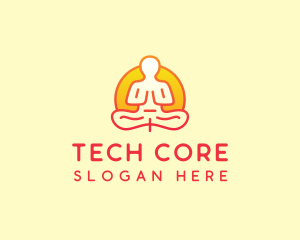 Yoga Meditation Wellness logo design