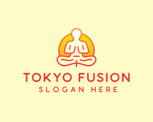 Yoga Meditation Wellness logo design