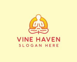 Yoga Meditation Wellness logo design