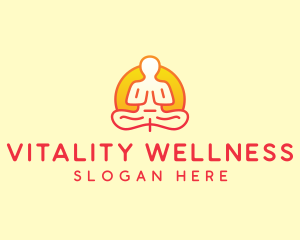 Yoga Meditation Wellness logo design