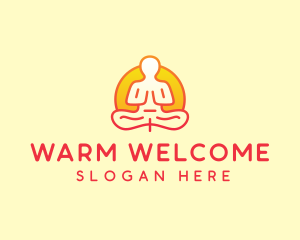 Yoga Meditation Wellness logo design